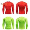 Men Sport Top 3D Slim Fit High Elasticity Round Neck Quick-drying Long Sleeves Slim Fit Compression Figure Shaping Gym Running Basketball T-shirt