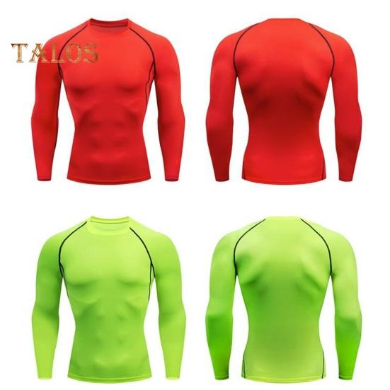 Men Sport Top 3D Slim Fit High Elasticity Round Neck Quick-drying Long Sleeves Slim Fit Compression Figure Shaping Gym Running Basketball T-shirt