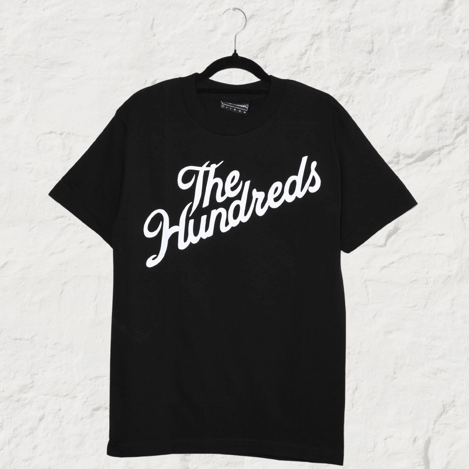 The Hundreds Slant Logo Tee Black Skate Streetwear T-Shirt S XL