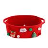 Christmas Gift Basket Braided Rope Basket with Handles Large Capacity Toy Organizer Cute Xmas Basket for Festive Gifts Home Storage