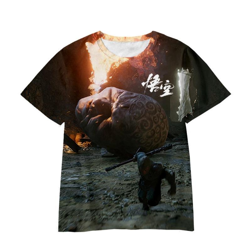 Wukong Cartoon Game 3D Digital Printed Loose Casual T-shirt