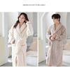 G5Z Winter Flannel Couple Robe: Men's Coral Fleece & Women's Plus Velvet Thick Warm Pajamas Bathrobe.