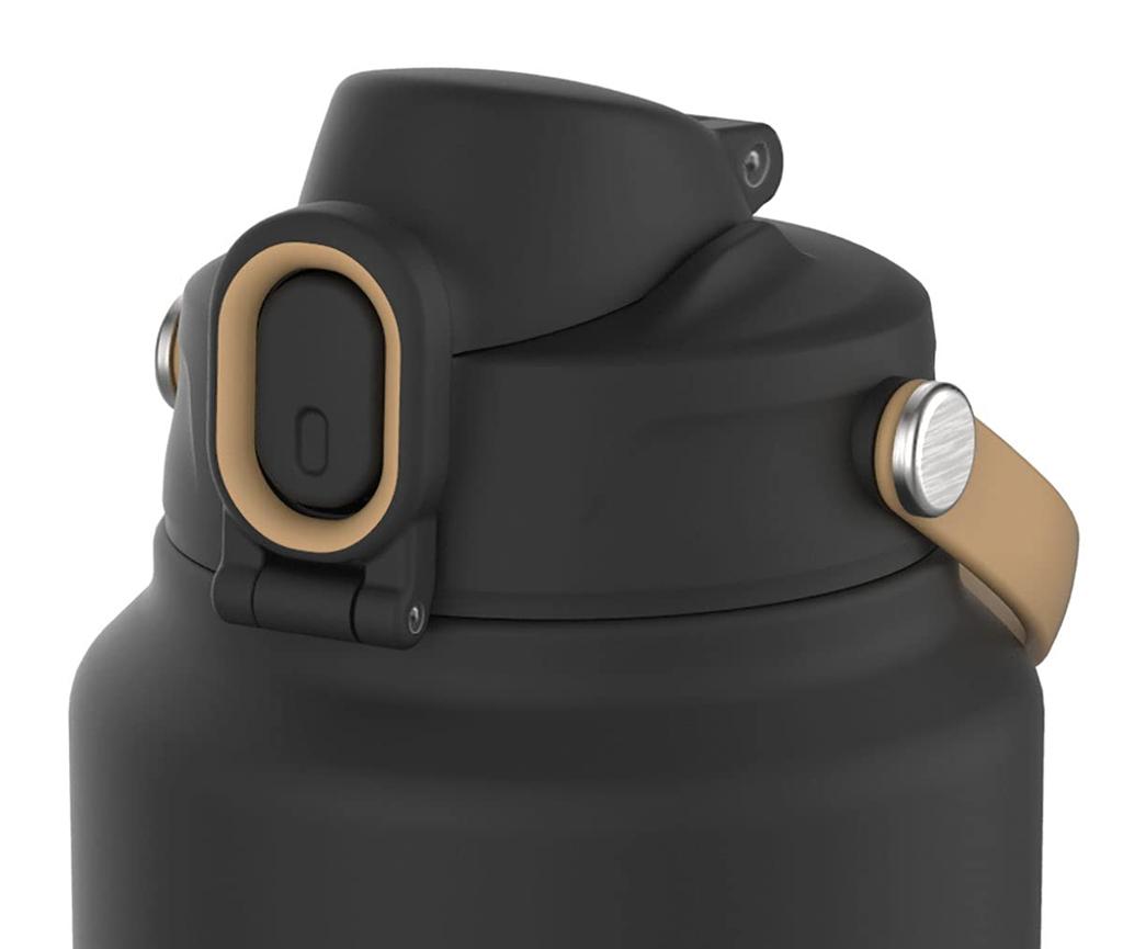 Peacock Vacuum Bottle Industry Stainless Steel Sports Drink Jug, 1.0L, Matte Black, AJG-MA100, Personal Jug