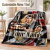 Lady Gaga Custom Name Flannel Throw Blanket Soft Warm for Sofa Bed Indoor Home Use