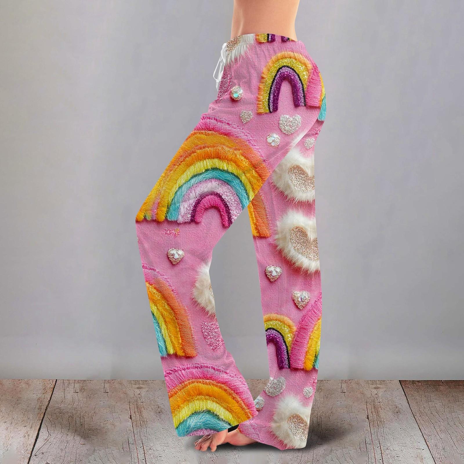 

Жіночі повсякденні прямі штани Довгі повсякденні штани з принтом XL кавун червоний колір