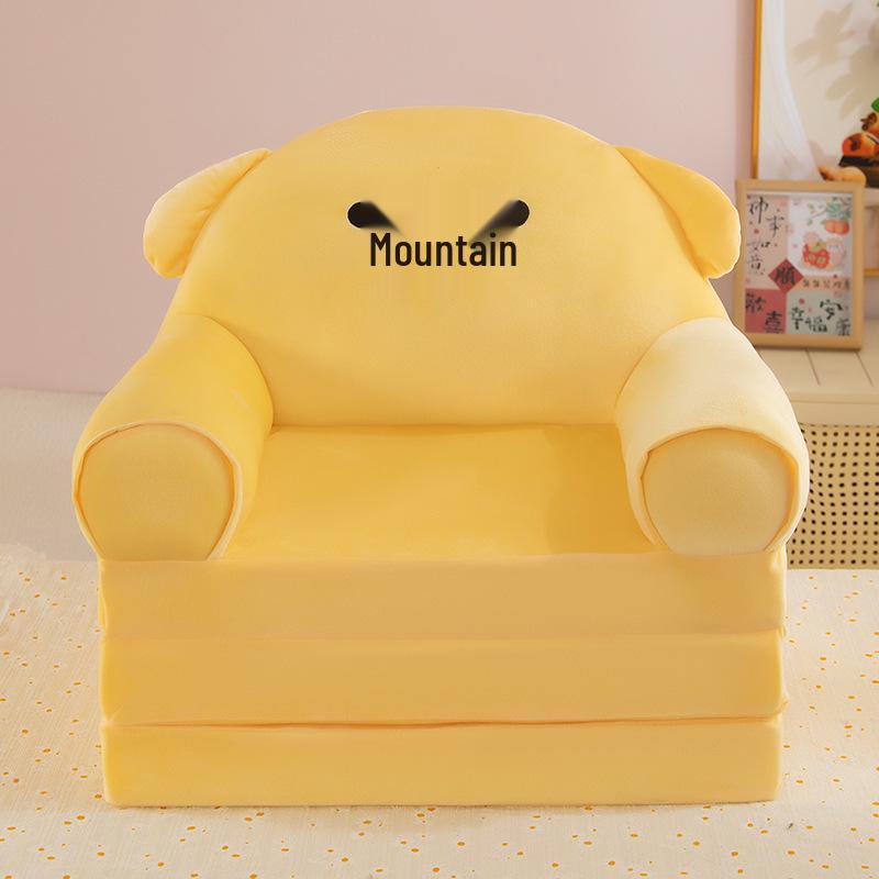 Foldable Three-Fold Cartoon Sofa for Kids: Lazy Baby Seat & Tatami Nap Sofa