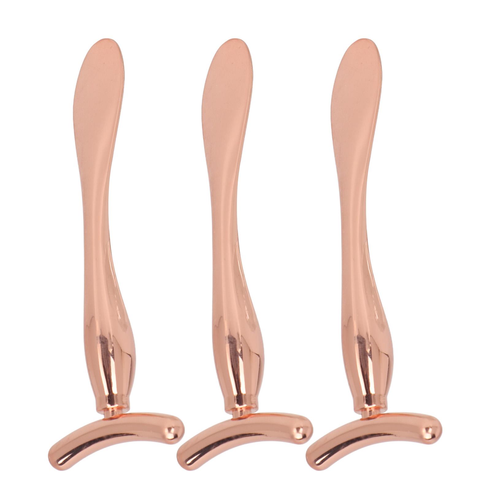 

Набор из 3 массажных палочек Т-образной формы для лифтинга и подтяжки кожи шеи, профессиональный аппликатор для крема для глаз для женщин