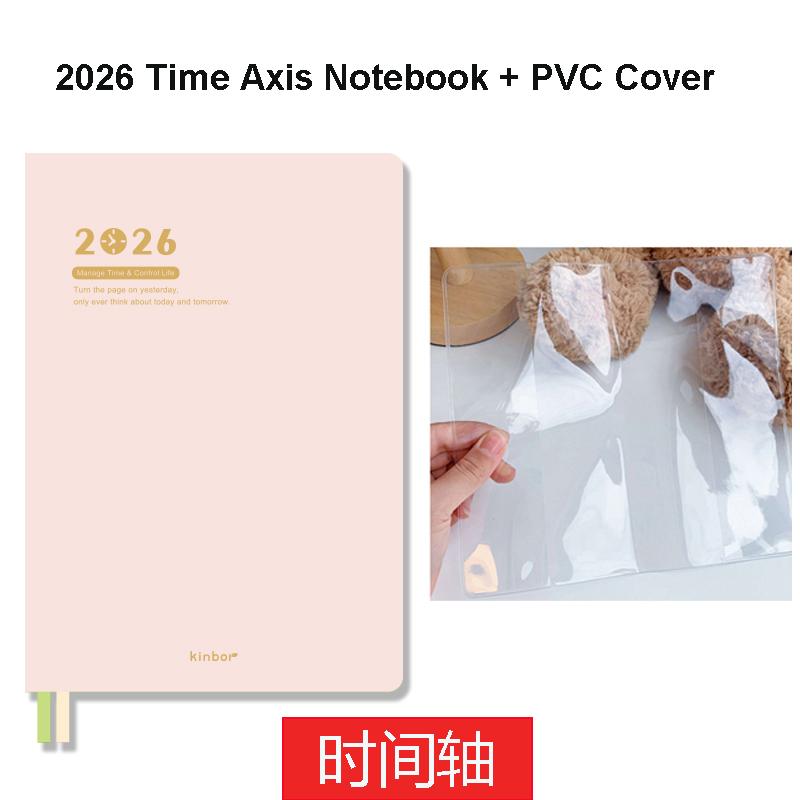 2026 Timeline Planner Notebook for Girls A5 PU Leather Minimalist Goal Tracker Weekly Plan Productivity Journal Writing
