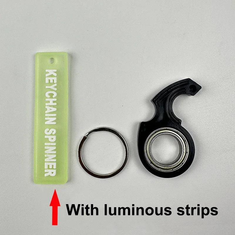 Spinner Stress Toy Funny Idget Toys Kids Fingertip Spinning Keyring Finger Fidget Ring Relieve Boredom Party Gifts Keychain Toys