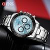 Fashion OFNS 7103 luxurious Men's Quartz Watch Three Eye Six Needle Chronograph Waterproof Night Light Men's Quartz Watch