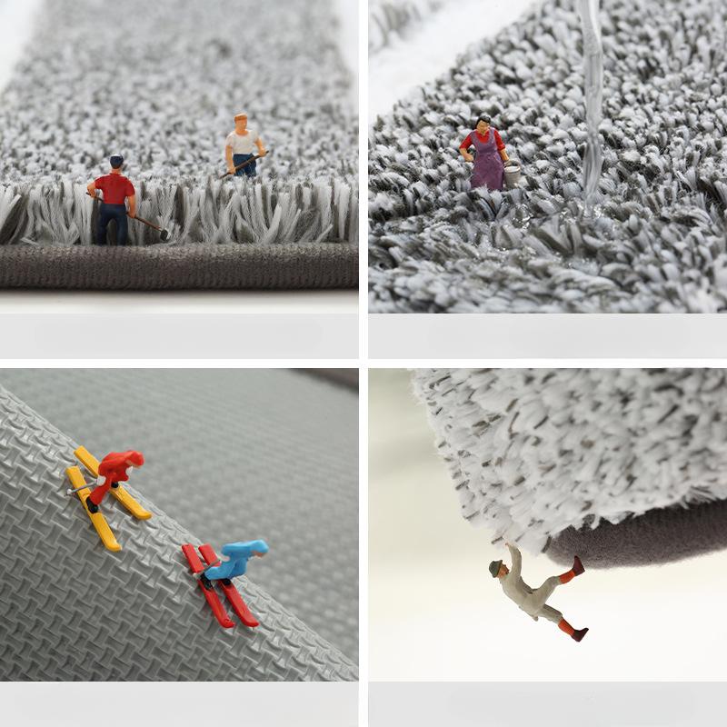 Gradient Stripes Sponge Bathroom Cashmere Thickening Mat Bath Non-slip Carpets In Wash Basin Bathtub  Floor Rug Shower Room Doormat Memory Foam 3D Pad