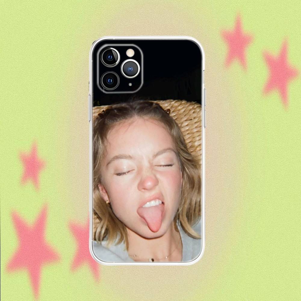 Sydney Sweeney Actor Transparent Non-Slip Phone Case For iPhone 17,16,15,14,13,12,11,Air,X,XR,Pro,Max,Plus