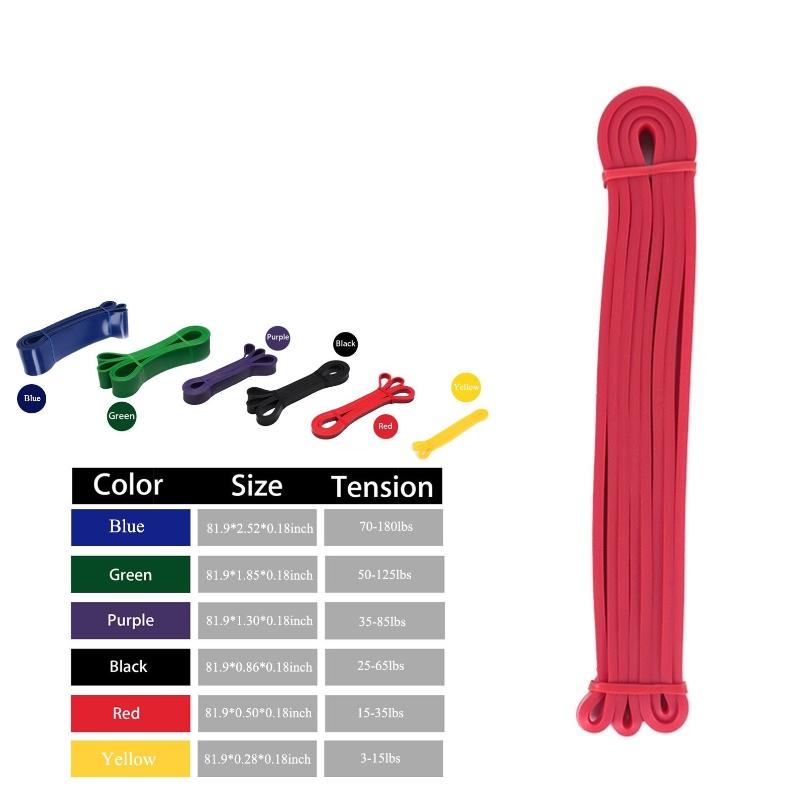 208cm Latex Resistance Bands Pull Up Gym Home Fitness Rubber Expander Loop Strength Assist Workout Training Equipment