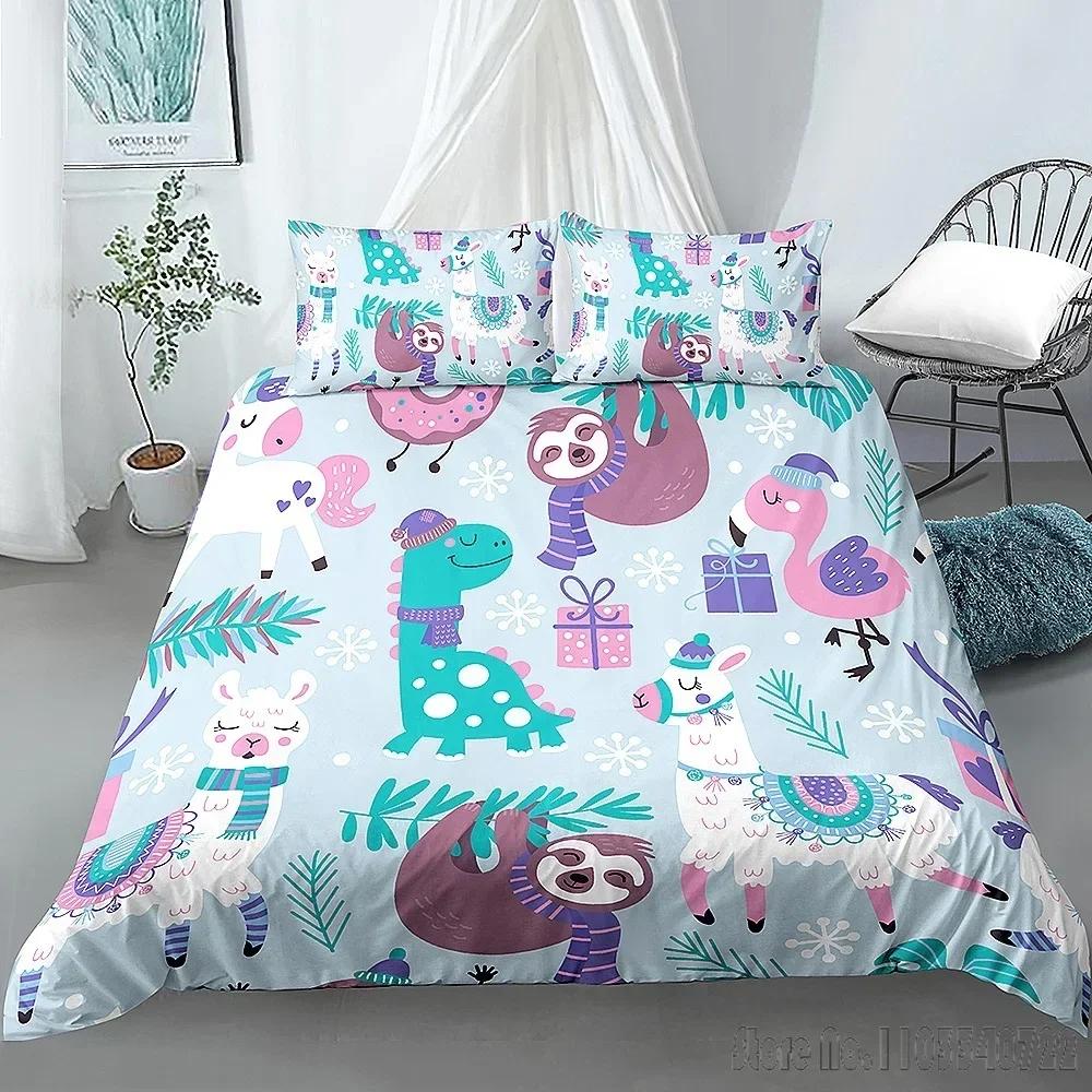 Comforter Decor Cartoon Sloth Printed Love Child Hd Comforter For Kids Bedding Sets Bedclothes Bedroom Decor