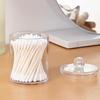 Round Acrylic Cotton Swab Box With Lid Dustproof Makeup Cotton Storage Toothpick Organizer Box