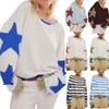 Sudadera con capucha de manga larga holgada para mujer, top casual de longitud media