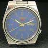 GENUINE VINTAGE SEIKO 5 AUTOMATIC 7009A JAPAN MENS BLUE DIAL WATCH a708791-1