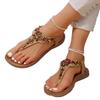 Bohemian sandals women's 2025 summer new fashion trend flat bottom lightweight elastic sandals