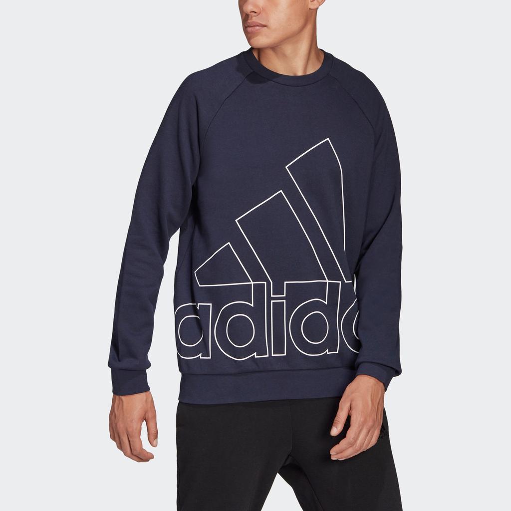 adidas Sweatshirts Men's Navy Blue Crew Neck Moderate Regular HB5086