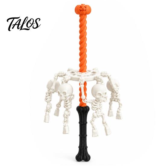 Unique Halloween Party Favors Rotatable Pumpkin Skull Wand Toy, 3D Printed Prop, Rotating Skeleton Sensory Toy Design Spinner for And Costume