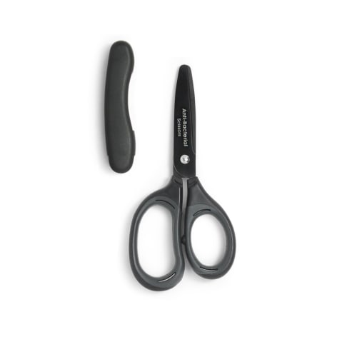 SiTRA Antibacterial Mini Baby Food Scissors, Titanium Coated, Black, 1133919