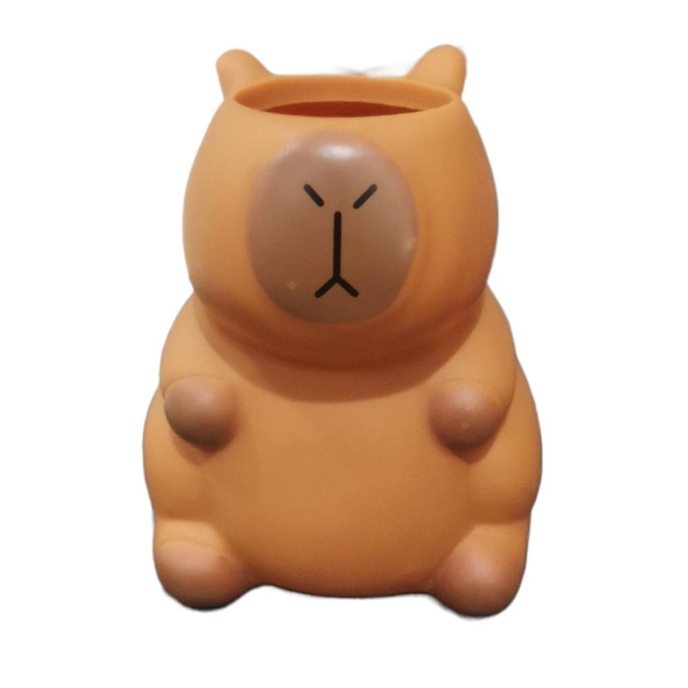Tabletop Storage Capybara Pencil Storage Box Ornament Capybara Stationery Organizer  Makeup Brush