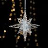 2pcs With Sequins Snowflake Hanging Ornaments Clear Christmas Tree Hanging Ornaments  Shopping Mall