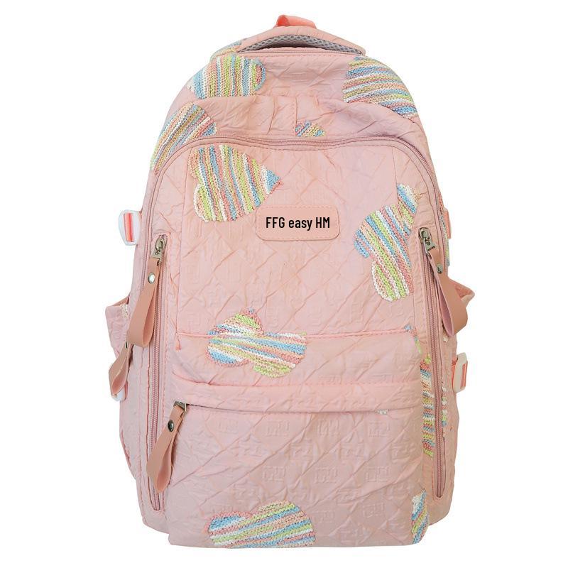 High-Capacity Soft Girl Japanese-Style College Backpack