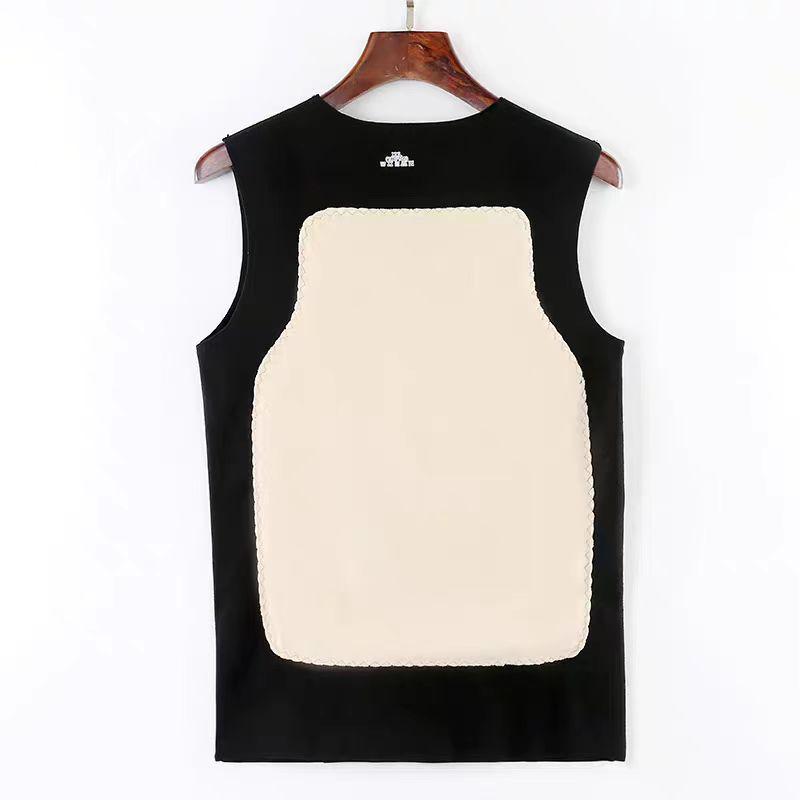 

Мужской двусторонний флисовый жилет - Бесшовный немецкий бархат, без рукавов, с начесом, утолщенный для осени и зимы XXXL: 70-80 kg чёрный