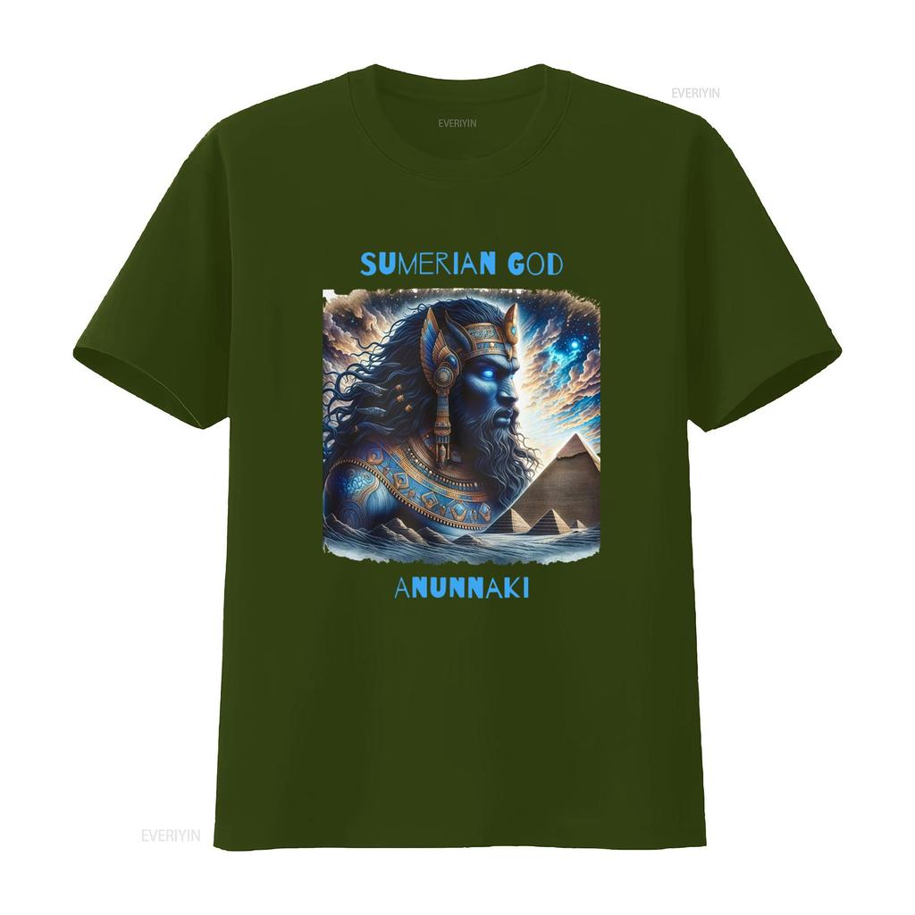 Anunnaki Sumerian God T Shirt Mythological Ancient Alien Design Unique for vintage Washed Comfortable Stretched