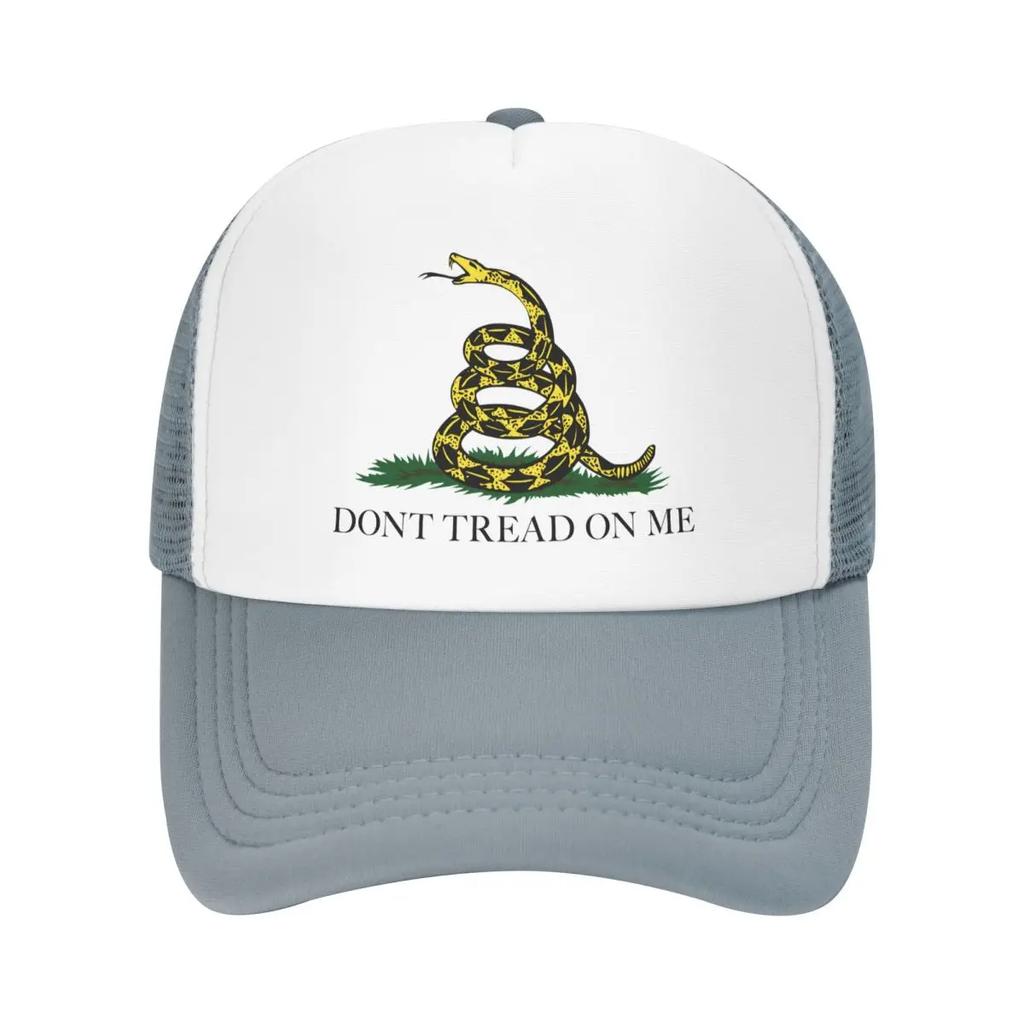 Individuelle Gadsden Flagge 'Don't Tread On Me' Baseballkappe Unisex Damen Personalisierbar Verstellbar Truckerhut Sport Snapback Papa Hüte