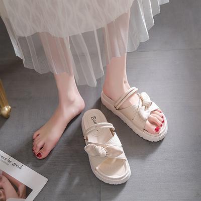 Fairy Wind Two Wear Sandals Female Summer Wear 2025 New Ins Trendy with Skirt Thick-soled Roman Beach Slippers