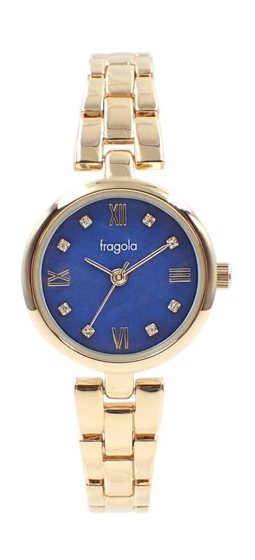 

[Follow] Fragola Nickel Free White Pearl Metal Watch N04521A-2 GD/NV Women s Gold