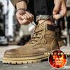 Winter High-Top Men's Snow Boots with Fleece Lining Thickened Waterproof Non-Slip Warm Fur Cold-Resistant Cotton Hiking Shoes
