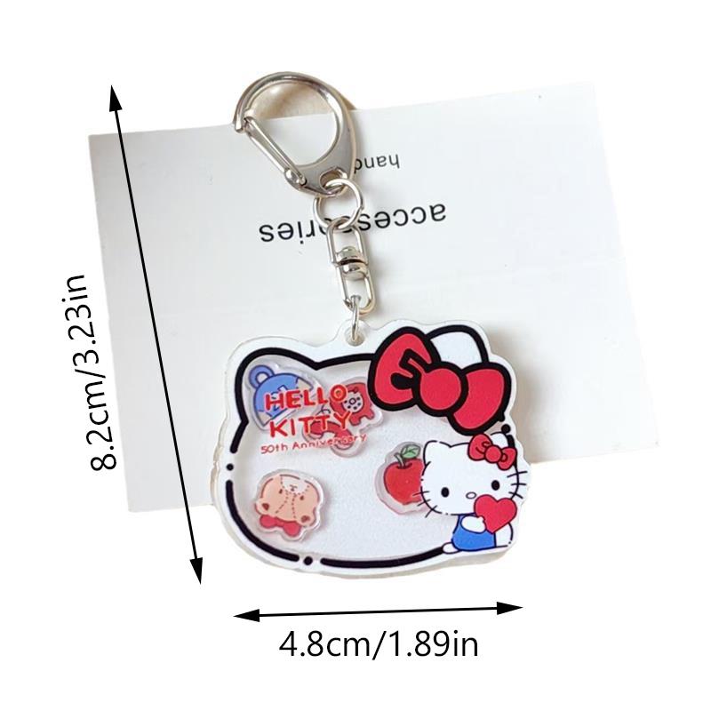 Cartoon Cute Hello Kitty Shaking It Keychain Pendant Girly Sweet Bag Hanging Ornaments Couple Backpack Acrylic Accessories Gifts