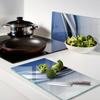 Stylish and Durable Glass Boards with Abstract Wave Print 2X30X52 Cm
