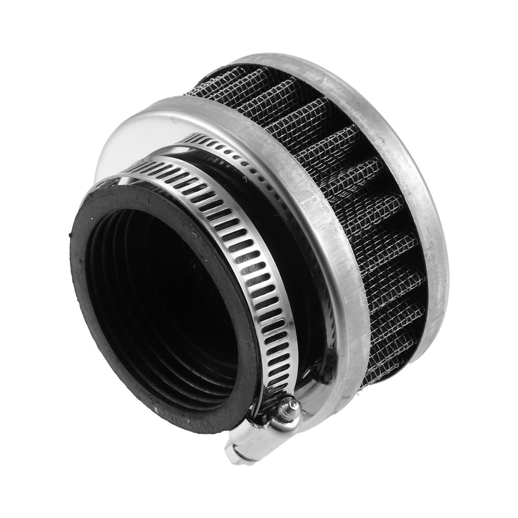 uxcell Universal 44-46mm Round Taper Replacement Motorcycle Air Filter Silver Tone