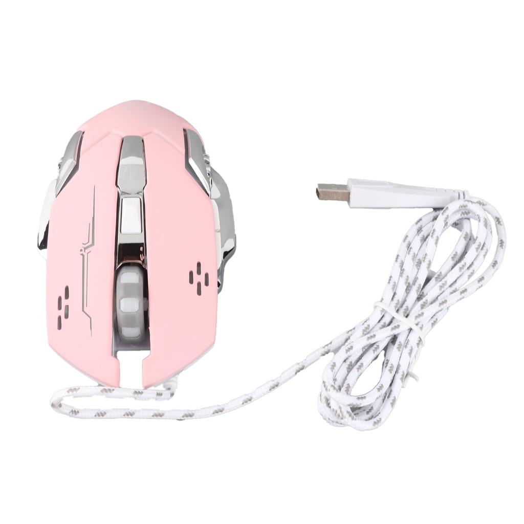 Wired Gaming Mouse USB Optical Computer Mouse with RGB Backlight 4 Adjustable DPI Up to 3600 Laptop Silent Mouse for