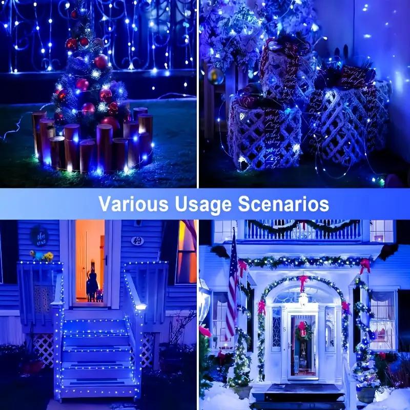 Solar Light String IP65 Waterproof Light String Suitable for Christmas Trees Weddings Holidays Parties Gardens