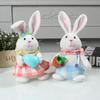 Rabbit Standing Plush Toy Cartoon Shaped Radiant Carrot Egg Decoration Easter
