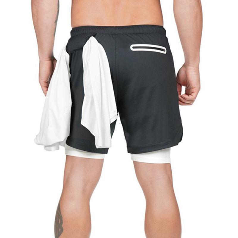 Summer Men's Casual Running Shorts - Multi-Pocket, Double Layer, Plus Size Fitness