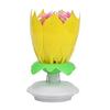 Alles Gute zum Geburtstag Unglaubliche Lotusblüte Musikalische Kerze Drehende Blume Gelb ZSY51104063YE_1904 Gelb