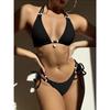 European and American Swimwear Women's Sexy Bikini Solid Color Swimsuit