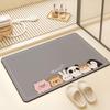 2026 New Style Non-Slip Diatom Mud Water Absorption Anime Bathroom Floor Mat - Quick Dry