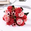 15 flower head artificial flower silk hydrangea white wedding small bouquet fake flower party DIY decoration