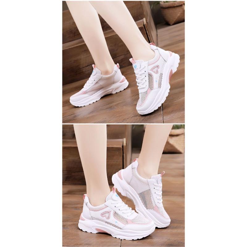 New Little White Shoes Women's Spring Korean Edition Mesh Lightweight and Comfortable Casual Running Shoes