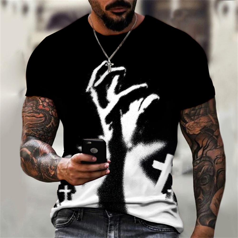 Vintage T-shirts For Unisex 3d Jesus Passion Print Short Sleeve Tops Summer Cross T Shirt Loose Oversized Tee Shirts Unisex Clothing