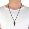 Collar de cadena con colgante de cruz de acero inoxidable para hombres y mujeres, joyería de regalo