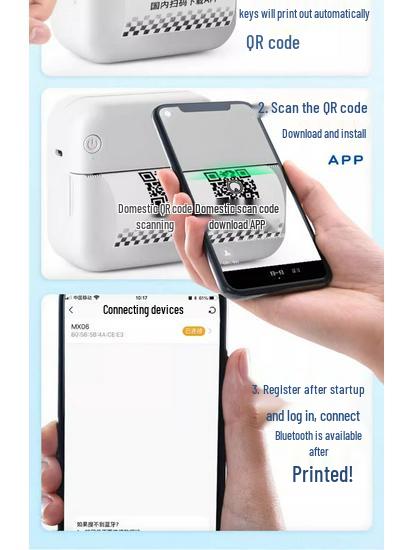 Ultra-Clear Portable Intelligent Error Sorting Mini Printer - Ink-Free Thermal Machine for Students