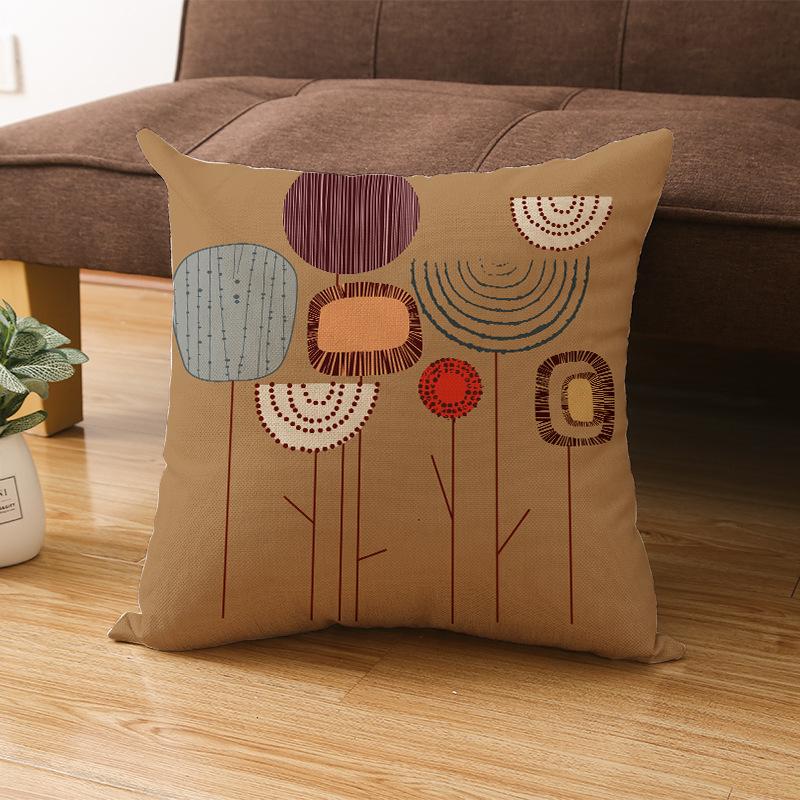 Home Simple Polyester Cushion Cover Cushion Cover Flower Sofa Cushion Cover Cushion